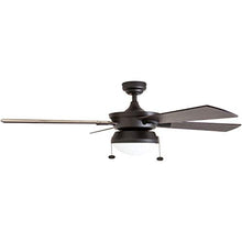 Load image into Gallery viewer, Prominence Home 50345-01 Auletta Outdoor Ceiling Fan, 52” ETL Damp Rated 4 Blades, LED Frosted Contemporary Light Fixture, Matte Black
