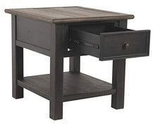 Load image into Gallery viewer, Signature Design by Ashley Tyler Creek Rustic End Table with Storage Drawer and Fixed Shelf, Brown & Black