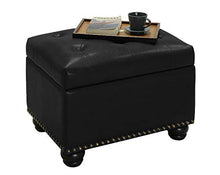 Load image into Gallery viewer, Convenience Concepts Designs4Comfort Storage Ottoman, Black