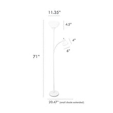 Load image into Gallery viewer, Simple Designs LF2000-BLK Mother-Daughter Floor Lamp with Reading Light, Black