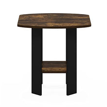 Load image into Gallery viewer, Furinno Simple Design End Side Night Stand/Bedside Table with Bin Drawer, Amber Pine/Black