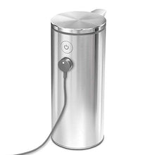 Load image into Gallery viewer, simplehuman 9 oz. Touch-Free Rechargeable Sensor Liquid Soap Pump Dispenser, Brushed Stainless Steel