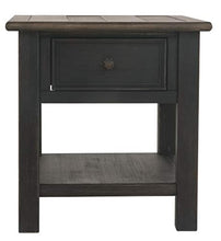 Load image into Gallery viewer, Signature Design by Ashley Tyler Creek Rustic End Table with Storage Drawer and Fixed Shelf, Brown & Black