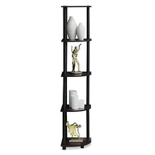 Load image into Gallery viewer, Furinno Turn-N-Tube 5 Tier Corner Display Rack Dark Walnut