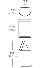 Load image into Gallery viewer, simplehuman 60 Liter Semi-Round Hands-Free Kitchen Step Stainless Steel Trash Can with Soft-Close Lid, Brushed