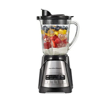 Load image into Gallery viewer, Hamilton Beach Power Elite Wave Action blender-for Shakes & Smoothies, Puree, Crush Ice, 40 Oz Glass Jar, 12 Functions, Stainless Steel Ice Sabre-Blades, Black (58148A)