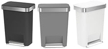 Load image into Gallery viewer, simplehuman 45 Liter / 12 Gallon Rectangular Kitchen Step Trash Can with Soft-Close Lid, Black Plastic