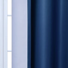 Load image into Gallery viewer, Yakamok Blue Ombre Curtains Light Blocking Gradient Color Drapes Room Darkening Thermal Insulated Grommet Window Panels for Living Room/Bedroom (2 Panels, 52x84 Inch)