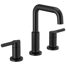 Load image into Gallery viewer, Delta Faucet Nicoli Widespread Bathroom Faucet 3 Hole, Matte Black Bathroom Faucet, Bathroom Sink Faucet, Drain Assembly, Matte Black 35849LF-BL