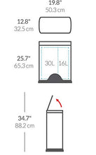 Load image into Gallery viewer, simplehuman Rectangular Dual Compartment Recycling Kitchen Step Trash Can, 46 Liter, Brushed Stainless Steel