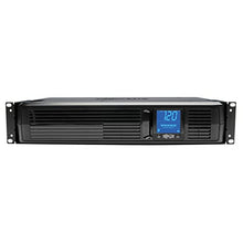 Load image into Gallery viewer, Tripp Lite SMART1500LCD 1500VA UPS Smart Battery Backup & Surge Protector, 900W, 8 Outlets, Rack Mount UPS, Tower Mount Adapter, LCD Screen, AVR, Ethernet Protection