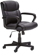 Load image into Gallery viewer, Amazon Basics Padded Office Desk Chair with Armrests, Adjustable Height/Tilt, 360-Degree Swivel, 275Lb Capacity - Black