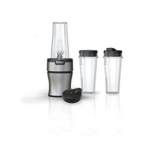 Load image into Gallery viewer, Ninja BN301 Nutri-Blender Plus Compact Personal Blender, 900-Peak-Watt Motor, Frozen Drinks, Smoothies, Sauces & More, (3) 20 oz. To-Go Cups, (2) Spout-Lids (1) Storage-Lid, Dishwasher Safe, Silver