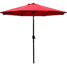 Load image into Gallery viewer, Sunnyglade 9' Patio Umbrella Outdoor Table Umbrella with 8 Sturdy Ribs (Red)