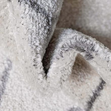 Load image into Gallery viewer, Unique Loom Trellis Frieze Collection Area Rug-Modern Morroccan Inspired Geometric Lattice Design, 6 x 9 ft, Ivory/Gray