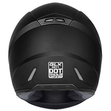 Load image into Gallery viewer, GLX GX11 Compact Lightweight Full Face Motorcycle Street Bike Helmet with Extra Tinted Visor DOT Approved (Matte Black, Medium)