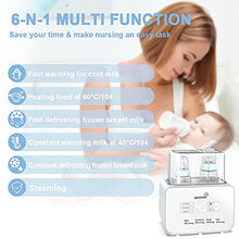 Load image into Gallery viewer, Baby Bottle Warmer, Bottle Warmer 6-in-1 Fast Baby Food Heater&BPA-Free Warmer with LCD Display Accurate Temperature Control for Breastmilk or Formula
