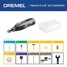 Load image into Gallery viewer, Dremel Lite 7760 N/10 4V Li-Ion Cordless Rotary Tool Variable Speed Multi-Purpose Rotary Tool Kit, USB Charging, Easy Accessory Changes - Perfect For Light-Duty DIY & Crafting