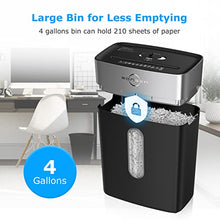Load image into Gallery viewer, BONSEN Shredder for Home Office, 8-Sheet Crosscut Credit Card Shredder, Small Paper Shredder for Home Use with 4 Gallons Wastebasket, High Security Level P-4, ETL Certification (S3101)