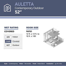 Load image into Gallery viewer, Prominence Home 50345-01 Auletta Outdoor Ceiling Fan, 52” ETL Damp Rated 4 Blades, LED Frosted Contemporary Light Fixture, Matte Black