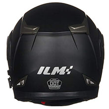 Load image into Gallery viewer, ILM Bluetooth Integrated Modular Flip up Full Face Motorcycle Helmet Sun Shield Mp3 Intercom (XL, Matte Black)