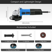 Load image into Gallery viewer, AVID POWER Angle Grinder, 7.5-Amp 4-1/2 inch Electric Grinder Power Tools with Grinding Wheels, Cutting Wheels, Flap Disc and Auxiliary Handle for Cutting, Grinding, Polishing and Rust Removal - Blue