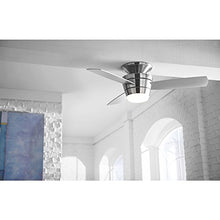 Load image into Gallery viewer, Harbor Breeze Mazon 44-in Brushed Nickel Flush Mount Indoor Ceiling Fan with Light Kit and Remote (3-Blade)