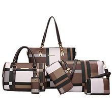 Load image into Gallery viewer, 2E-youth Designer Purses and Handbags For Women Satchel Shoulder Bag Tote Bag For Work Clutch Purses (Brown)