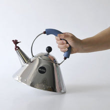 Load image into Gallery viewer, Alessi Kettle, 9'' H x 8.5'' W x 8.5'' D, Blue,9093