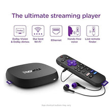 Load image into Gallery viewer, Roku Ultra | The Ultimate Streaming Device 4K/HDR/Dolby Vision/Atmos, Rechargeable Roku Voice Remote Pro, Ethernet Port, Hands-Free Controls, Lost Remote Finder, Free & Live TV