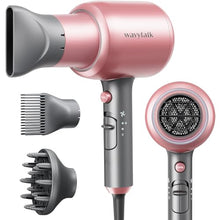 Load image into Gallery viewer, Wavytalk Professional Ionic Hair Dryer Blow Dryer with Diffuser and Concentrator for Curly Hair 1875 Watt Negative Ions Dryer with Ceramic Technology Nozzle for Fast Drying as Salon Light and Quiet
