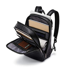 Load image into Gallery viewer, Samsonite Classic Leather Slim Backpack, Black, One Size