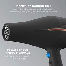 Load image into Gallery viewer, INFINITIPRO BY CONAIR Hair Dryer, 1875W AC Motor Pro Hair Dryer with Ceramic Technology, Includes Diffuser and Concentrator, Black