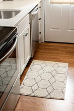 Load image into Gallery viewer, Unique Loom Trellis Frieze Collection Area Rug-Modern Morroccan Inspired Geometric Lattice Design, 6 x 9 ft, Ivory/Gray