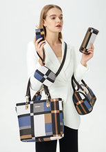 Load image into Gallery viewer, 2E-youth Designer Purses and Handbags for Women Satchel Shoulder Bag Tote Top Handle Bag (gezi6-blue)