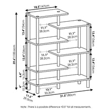 Load image into Gallery viewer, Furinno Turn-N-Tube 6-Tier Accent Display Rack, French Oak Grey/Black