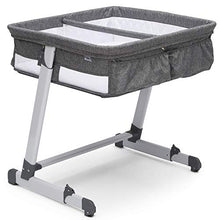Load image into Gallery viewer, Simmons Kids By The Bed City Sleeper Bassinet for Twins - Adjustable Height Portable Crib with Wheels & Airflow Mesh, Grey Tweed