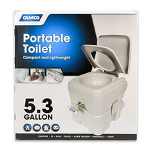 Load image into Gallery viewer, Camco 41541 Portable Travel Toilet-Designed for Camping, RV, Boating and Other Recreational Activities - 5.3 Gallon , White