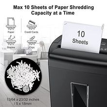 Load image into Gallery viewer, Bonsaii 10-Sheet Cross Cut Paper Shredder, 5.5 Gal Home Office Heavy Duty Shredder for Credit Card, Staple, Clip with Transparent Window(C209-D)