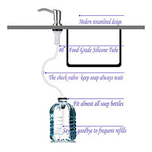 Load image into Gallery viewer, GAGALIFE Built in Counter Soap Dispenser (Brushed Nickel) for Kitchen Sink and Extension Tube Kit, Anti-Leakage Upgrade with 40" Tube No More Top Refill