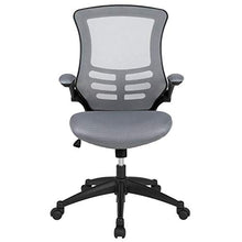Load image into Gallery viewer, Flash Furniture Mid-Back Dark Gray Mesh Swivel Ergonomic Task Office Chair with Flip-Up Arms