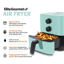 Load image into Gallery viewer, Elite Gourmet EAF-3218BL Personal 1.1Qt Compact Space Saving Electric Hot Air Fryer Oil-Less Healthy Cooker, Timer & Temperature Controls
