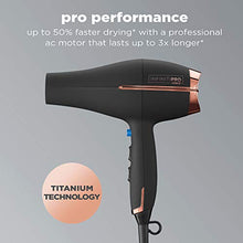 Load image into Gallery viewer, INFINITIPRO BY CONAIR Hair Dryer, 1875W AC Motor Pro Hair Dryer with Ceramic Technology, Includes Diffuser and Concentrator, Black