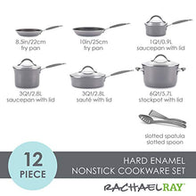Load image into Gallery viewer, Rachael Ray - 16802 Rachael Ray Cucina Nonstick Cookware Pots and Pans Set, 12 Piece, Sea Salt Gray