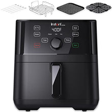 Load image into Gallery viewer, Instant Vortex 5.7 Quart Air Fryer, Customizable Smart Cooking Programs, Digital Touchscreen, Grill Plate and Skewer Set, Black