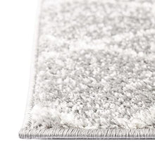 Load image into Gallery viewer, Unique Loom Trellis Frieze Collection Area Rug-Modern Morroccan Inspired Geometric Lattice Design, 6 x 9 ft, Light Gray/Ivory