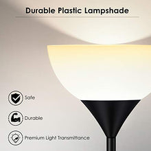 Load image into Gallery viewer, BoostArea Floor Lamp, Standing Lamp, 9W LED Torchiere Floor Lamp with 4W Adjustable Reading Lamp, 3000K Energy-Saving LED Bulbs, 3 Way Switch, 50,000hrs Lifespan, Floor Lamps for Living Room, Office