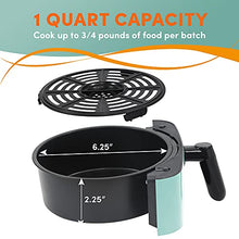 Load image into Gallery viewer, Elite Gourmet EAF-3218BL Personal 1.1Qt Compact Space Saving Electric Hot Air Fryer Oil-Less Healthy Cooker, Timer & Temperature Controls