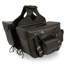 Load image into Gallery viewer, Milwaukee Leather SH66602 Zip-Off Double Pocket Studded PVC Throw Over Motorcycle Saddlebags - One Size