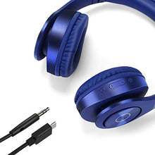 Load image into Gallery viewer, Bluetooth Headphones Wireless,TUINYO Over Ear Stereo Wireless Headset 40H Playtime with deep bass, Soft Memory-Protein Earmuffs, Built-in Mic Wired Mode PC/Cell Phones/TV-Dark Blue